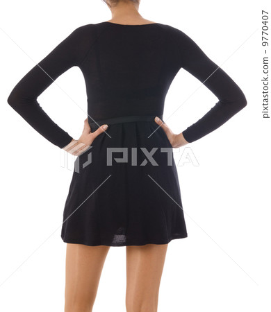 Woman in fashion dress concept on white 9770407