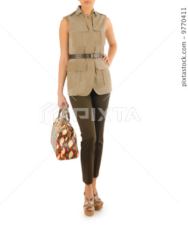 Woman in fashion concept on white Woman in fashion concept on white 9770411