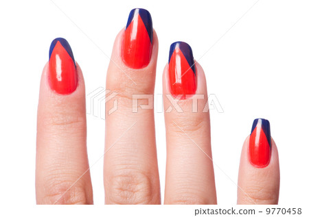 Nail art concept with hands on white Nail art concept with hands on white 9770458