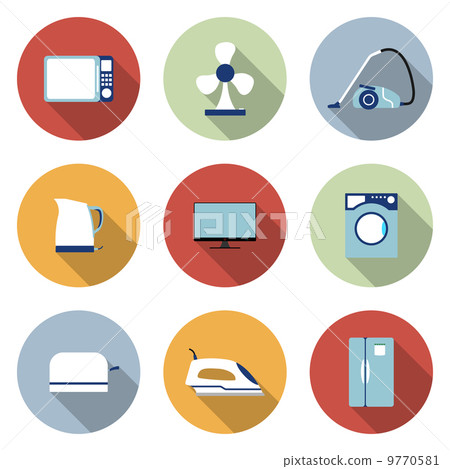 Set of household appliances vector icons Set of household appliances vector icons 9770581