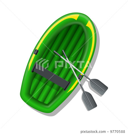 Inflatable boat. Vector illustration 9770588