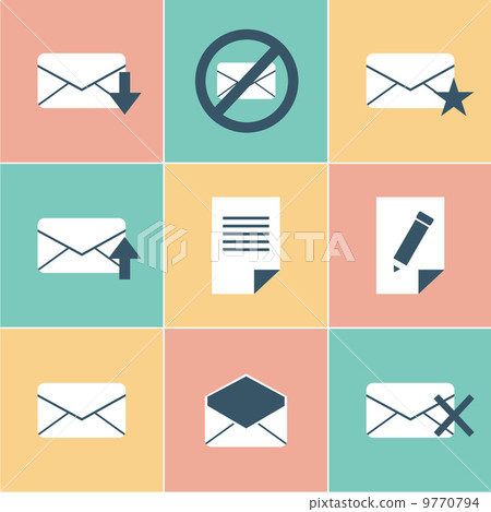 mail icons-插圖素材 [9770794] - PIXTA圖庫