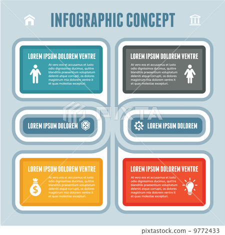 Infographic Concept - Vector Scheme with Icons 9772433