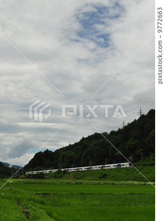 Aozora rice paddy railway Aozora rice paddy railway 9772663