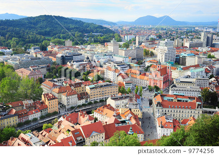 Ljubljana at sunset 9774256