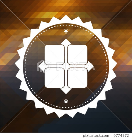 Icon of Y-axis on Triangle Background. 9774572