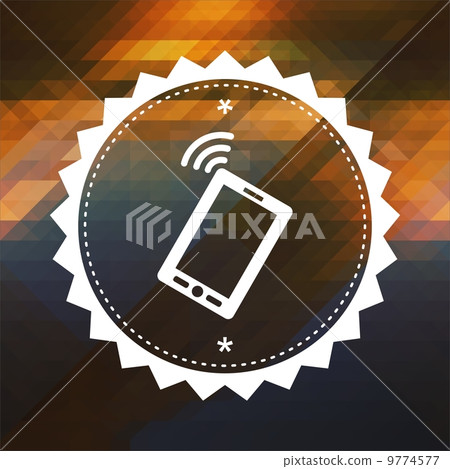 Smartphone Icon on Triangle Background. Smartphone Icon on Triangle Background. 9774577