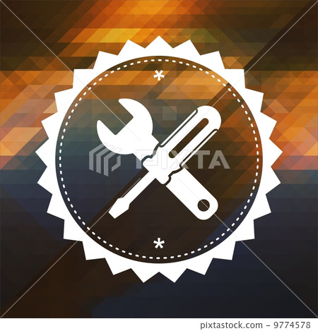 Service Concept on Triangle Background. Service Concept on Triangle Background. 9774578