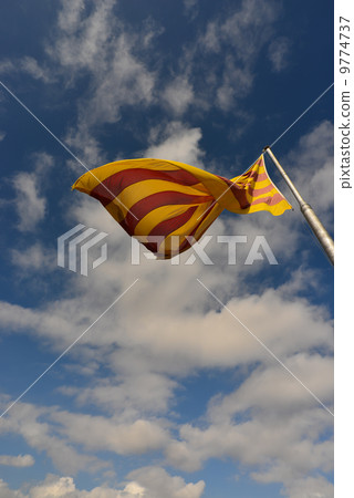 Catalunya (Spain) National flag Flag of Spain Photo material Catalunya (Spain) National flag Flag of Spain Photo material 9774737