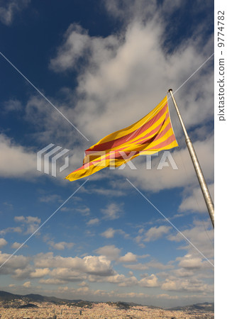 Catalunya (Spain) National flag Flag of Spain Photo material Catalunya (Spain) National flag Flag of Spain Photo material 9774782