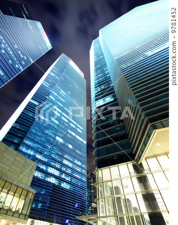 Modern buildings at night 9781452