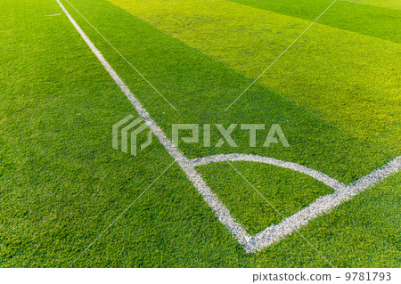 Corner of a synthetic football field Corner of a synthetic football field 9781793