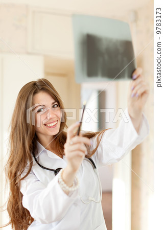 friendly doctor stares x-ray friendly doctor stares x-ray 9783173