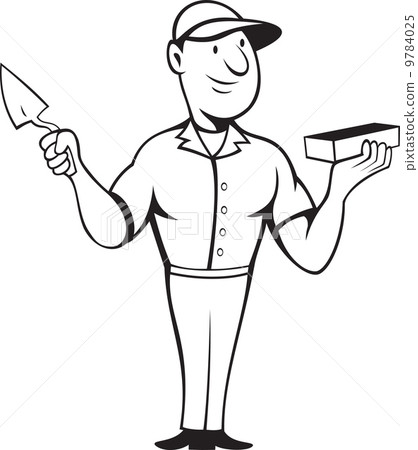 bricklayer mason standing 9784025