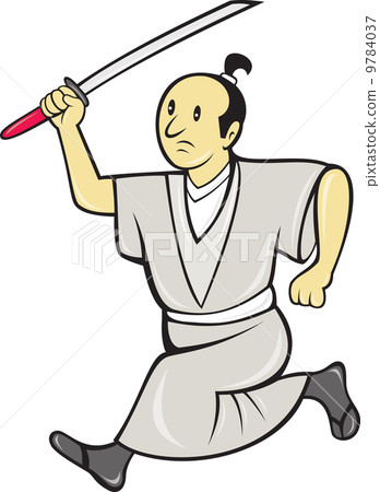 Japanese Samurai Warrior With Sword 9784037