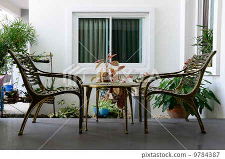 Couple seat in little garden Couple seat in little garden 9784387