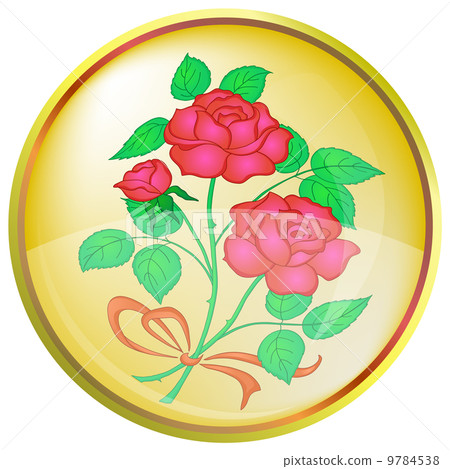 Button, red rose Button, red rose 9784538
