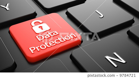 Data Protection on Red Keyboard Button. Data Protection on Red Keyboard Button. 9784721