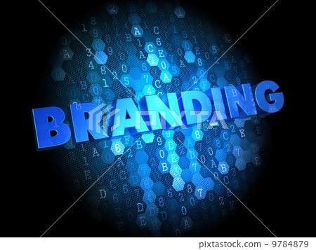 Branding on Dark Digital Background. 9784879
