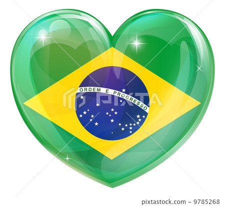 Brazil flag love heart Brazil flag love heart 9785268
