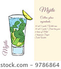 Mojito. Cocktails. Illustration 9786864