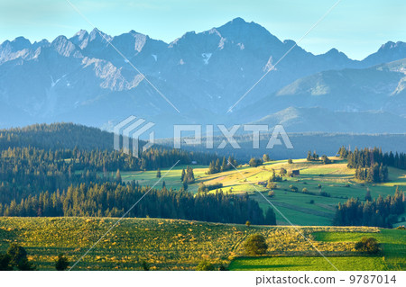 Summer morning mountain village view (Poland) 9787014