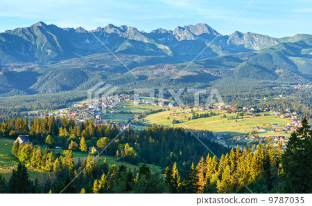 Summer mountain village view (Poland) 9787035