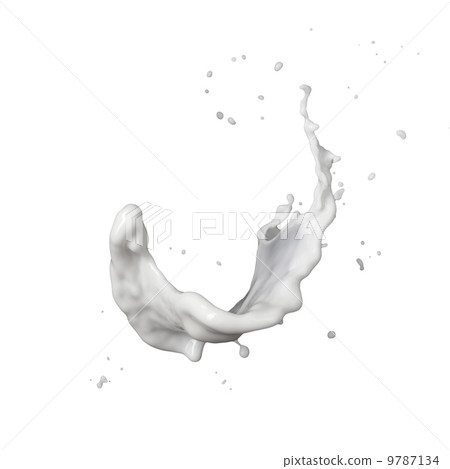 milk splash isolated on white 9787134