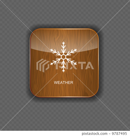 Weather wood application icons 9787495