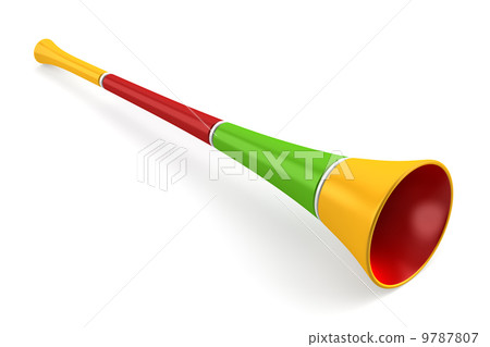 multicolored party horn isolated on white background multicolored party horn isolated on white background 9787807