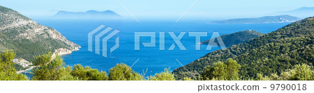 Lefkada coast summer panorama (Greece) 9790018