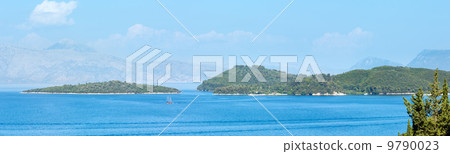 Lefkada coastline summer panorama (Greece) 9790023