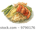 Chilled Chinese noon watercolor 9790176