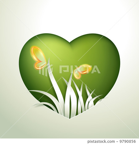 Spring invitation template card with butterfly. Spring invitation template card with butterfly. 9790856