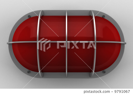 red lamp on white wall 9791067