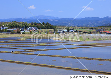 鄉村景觀·水稻種植前的稻田 鄉村景觀·水稻種植前的稻田 9792987