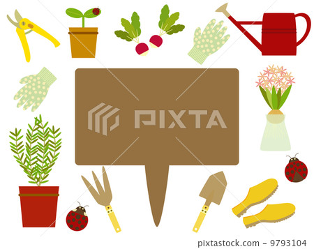 Gardening / background (white · transparent back) 9793104