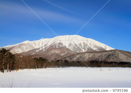 图库照片 雪景 岩手山 小岩井农场