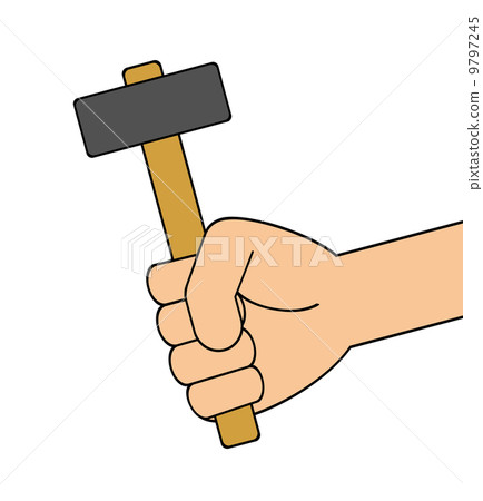 Hand with hammer 9797245