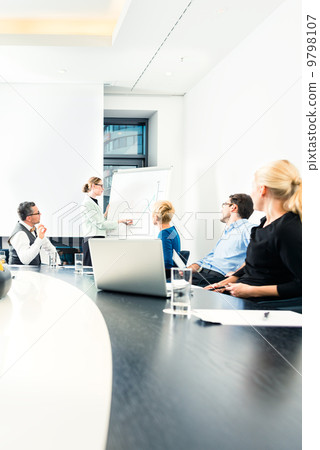 Business - team presentation on whiteboard Business - team presentation on whiteboard 9798107