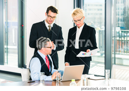Business - meeting in office, people working with document 9798108