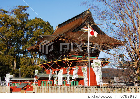 Iga Hachimangu Shrine Sui Shinkansen and Hinomaru (Okazaki City, Aichi Prefecture) 9798983