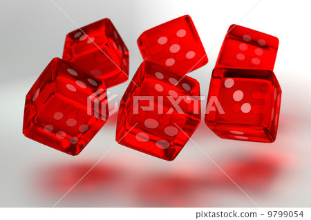 Red rolling dices Red rolling dices 9799054