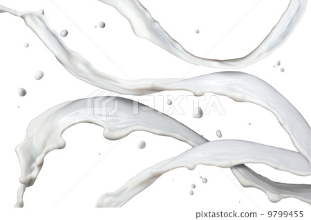 milk splash isolated on white 9799455