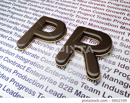 Marketing concept: PR on Business background Marketing concept: PR on Business background 9802590