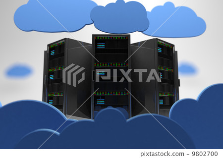 Clouds Server Creative Concept 3D artwork 9802700