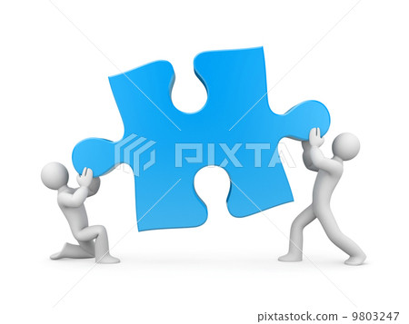 Team holding puzzle 9803247
