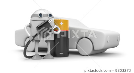 Robot charging electric vehicle 9803273