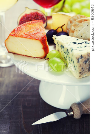 Wine and cheese plate Wine and cheese plate 9803643