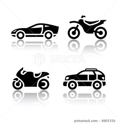 Set of transport icons - sports transportation 9805350